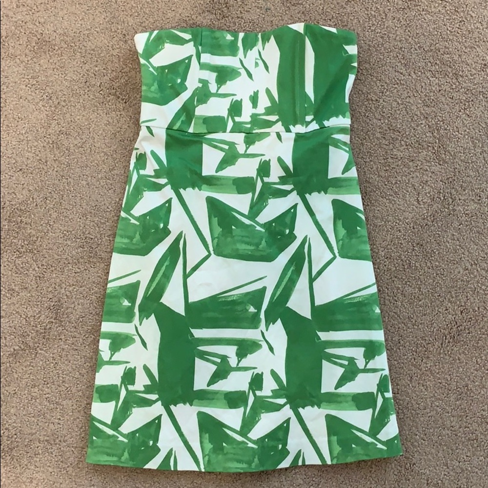 Green and White Alice and Olivia Dress
